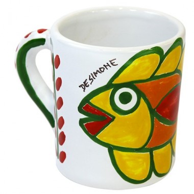 Tazza Mug Ceramiche De Simone decorata a mano Panarea Tazza Mug Ceramiche De Simone decorata a mano Panarea